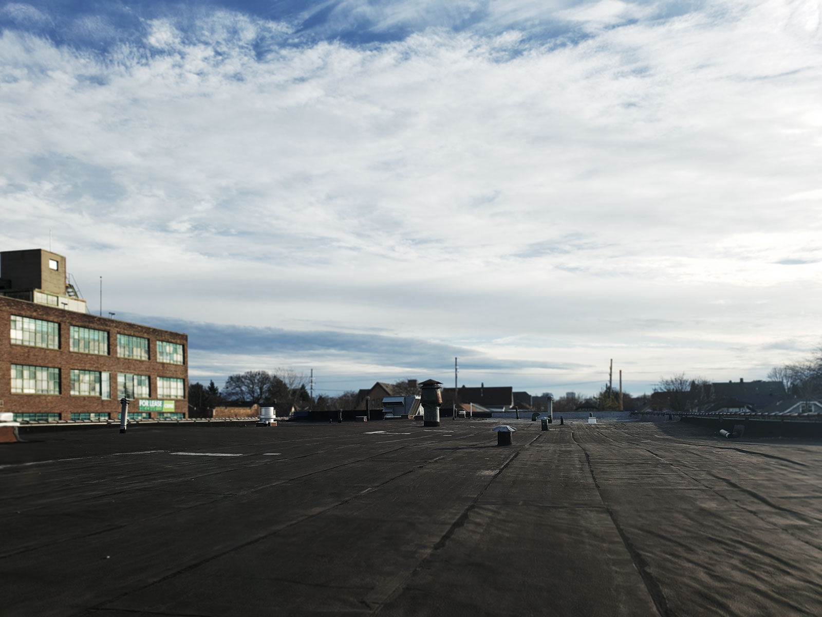 An open, empty rooftop.