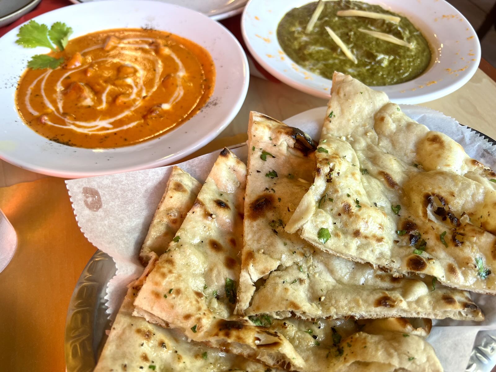 Chicken tikka and saag paneer from Turmeric