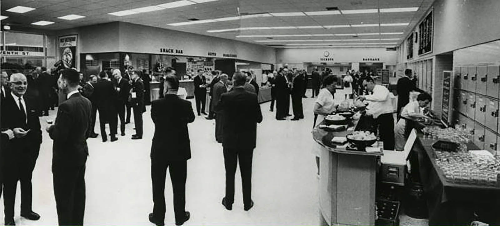 1966 Milwaukee Greyhound bus station