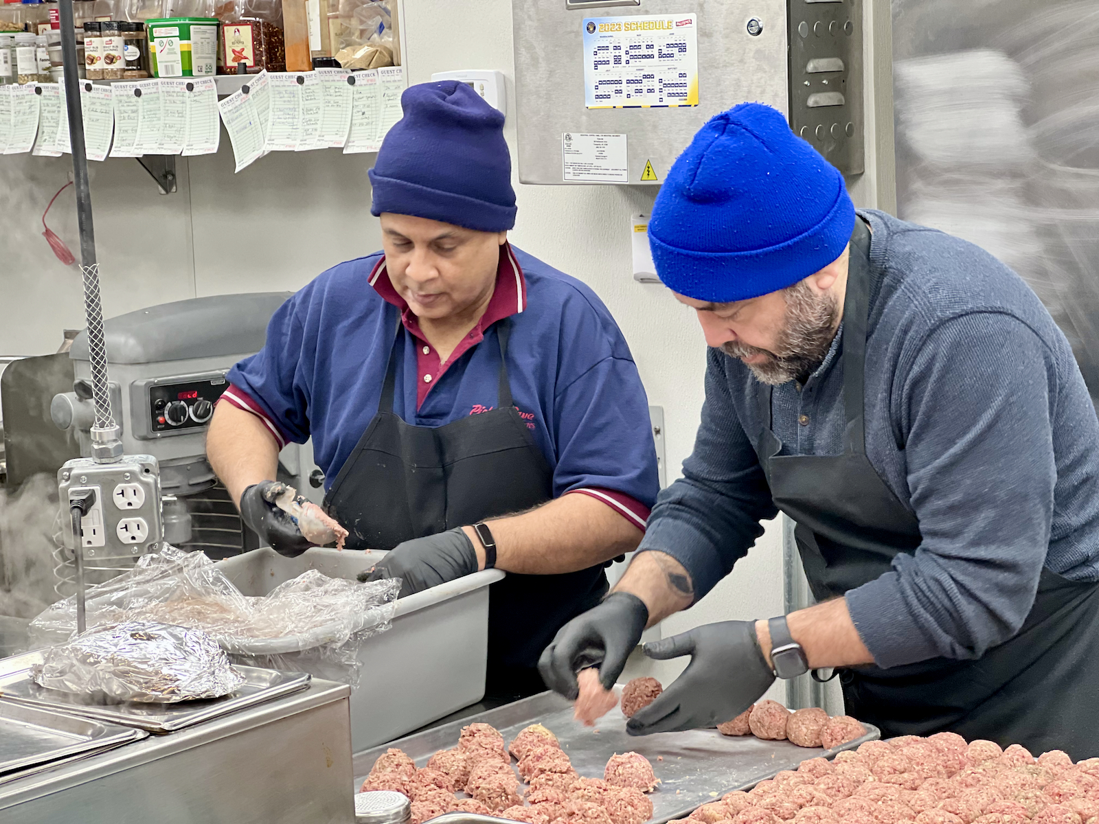 Making meatballs