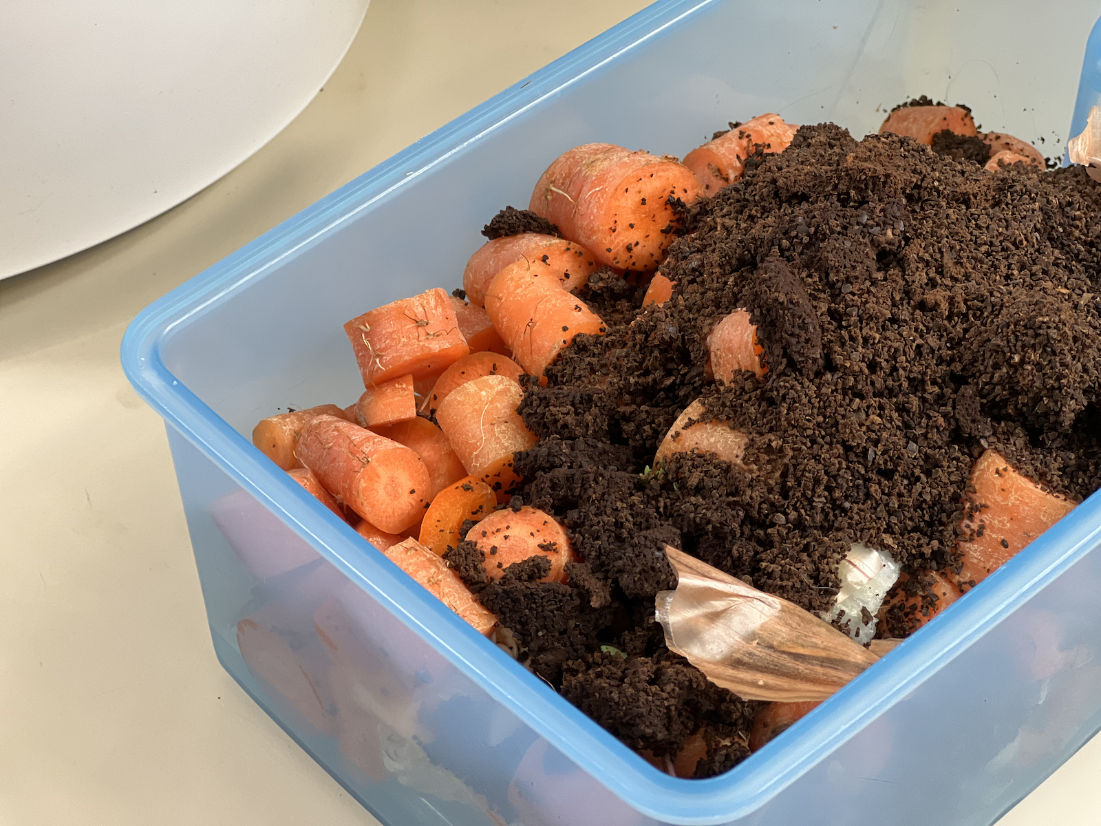 A bin of food scraps