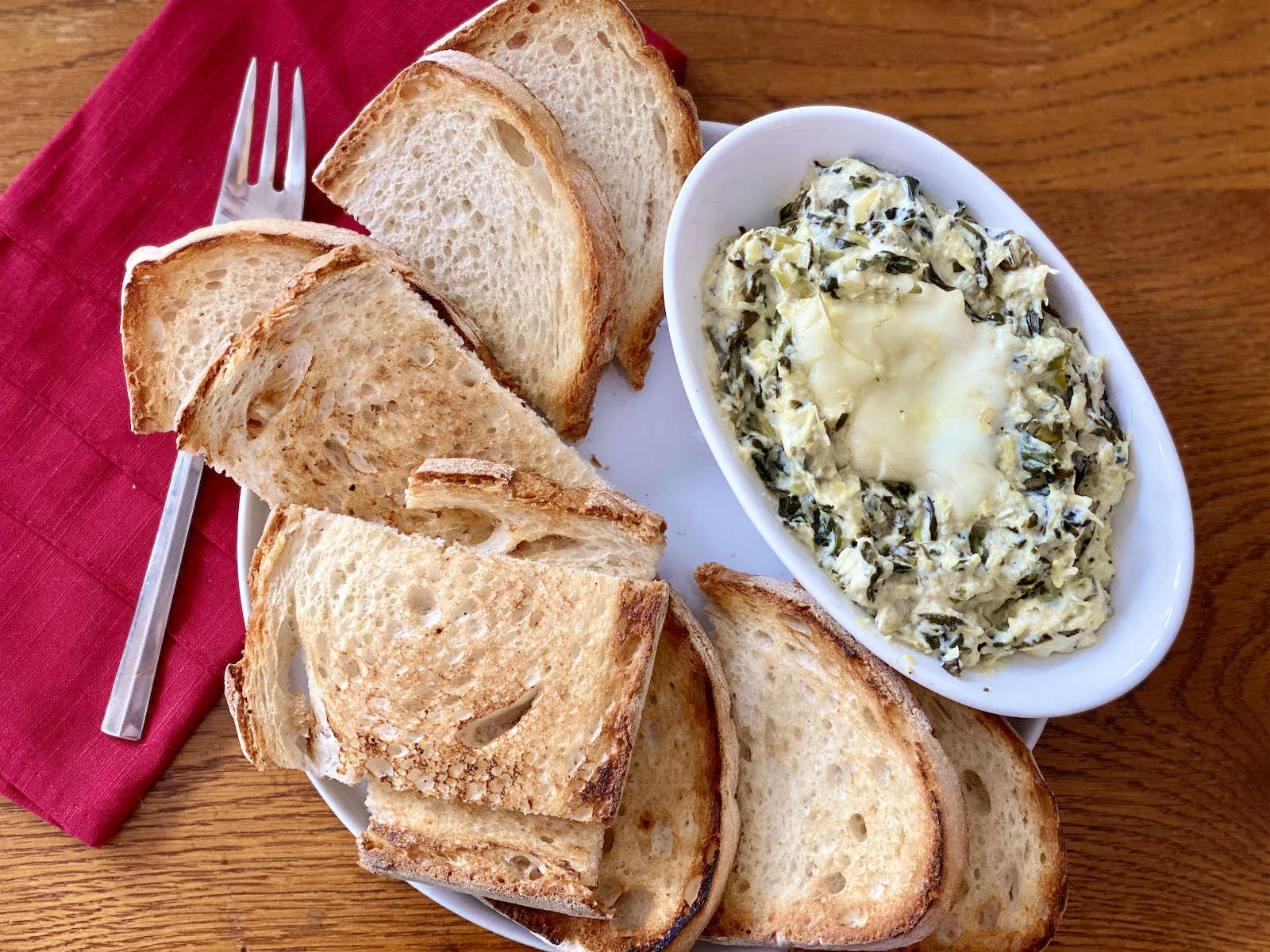 Transfer Pizzeria's spinach artichoke dip