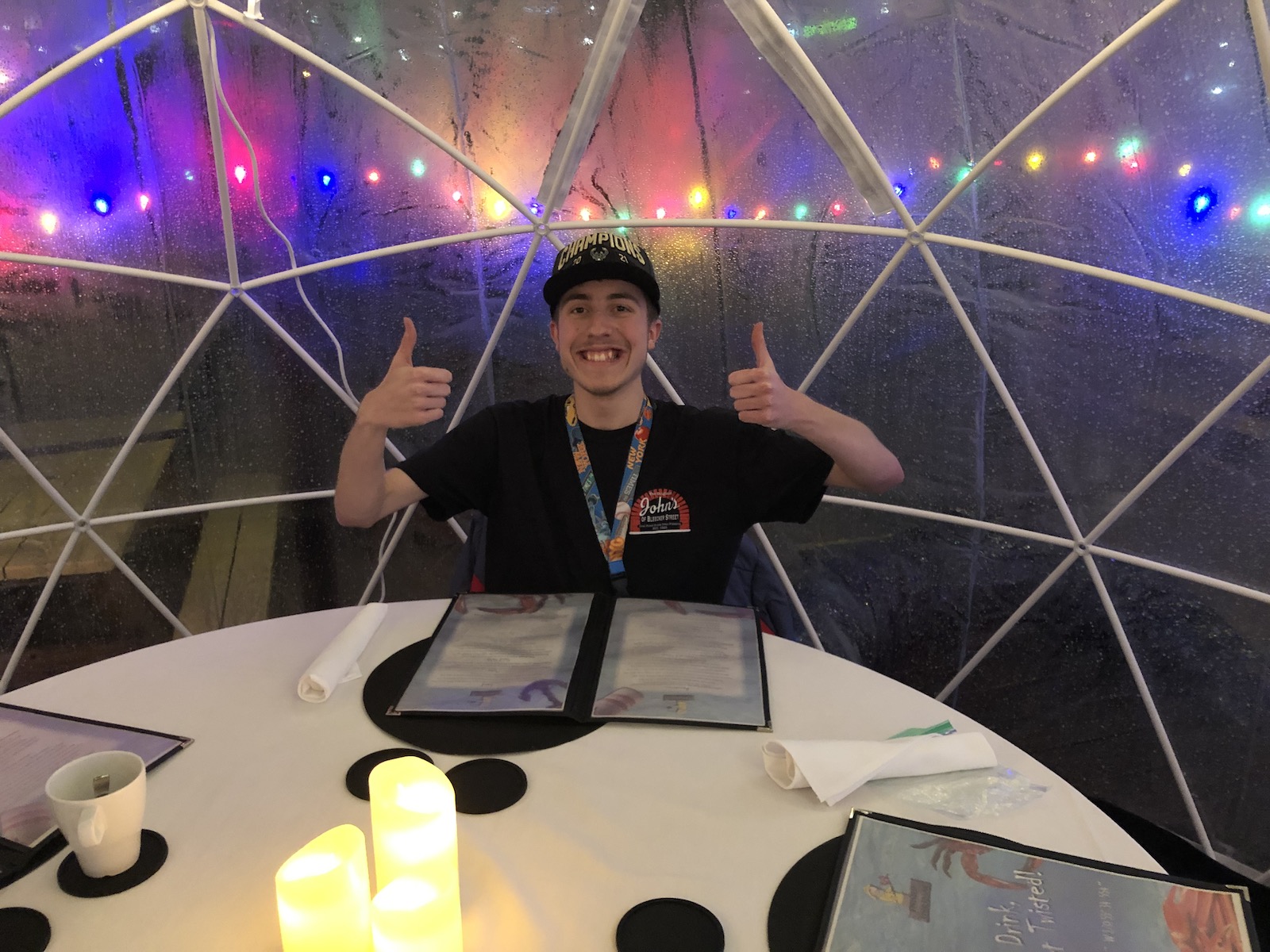 Thumbs up in the igloo