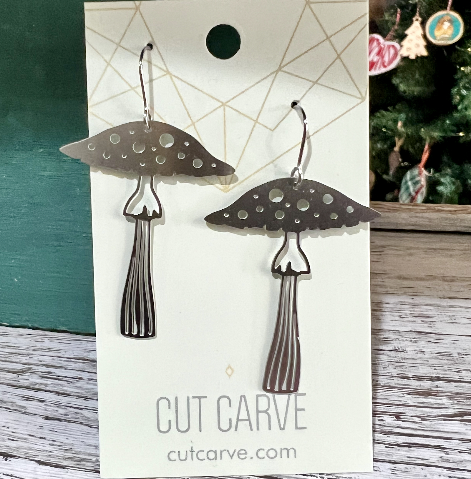 Forest mushroom earrings