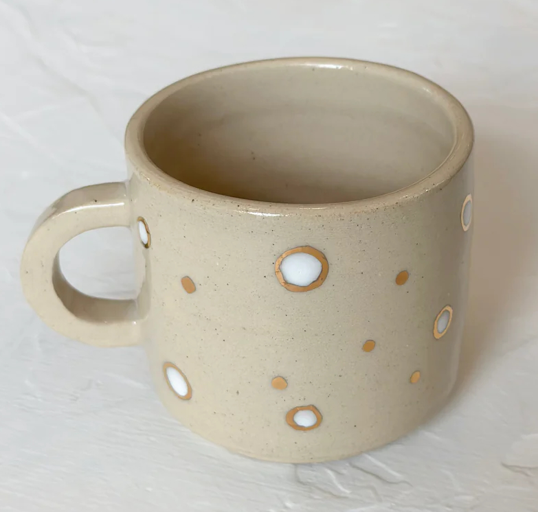 Gold speckled mug