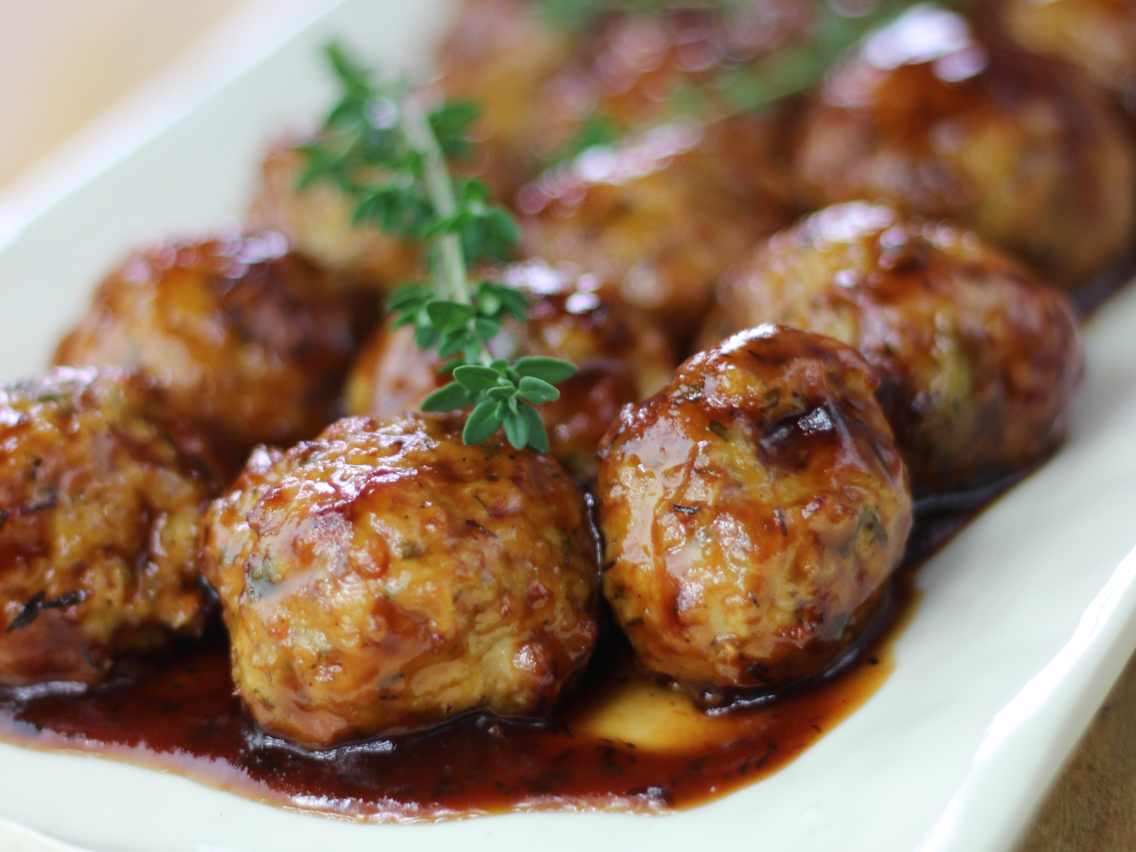 Bourbon glazed meatballs (Photo: Lori Fredrich)