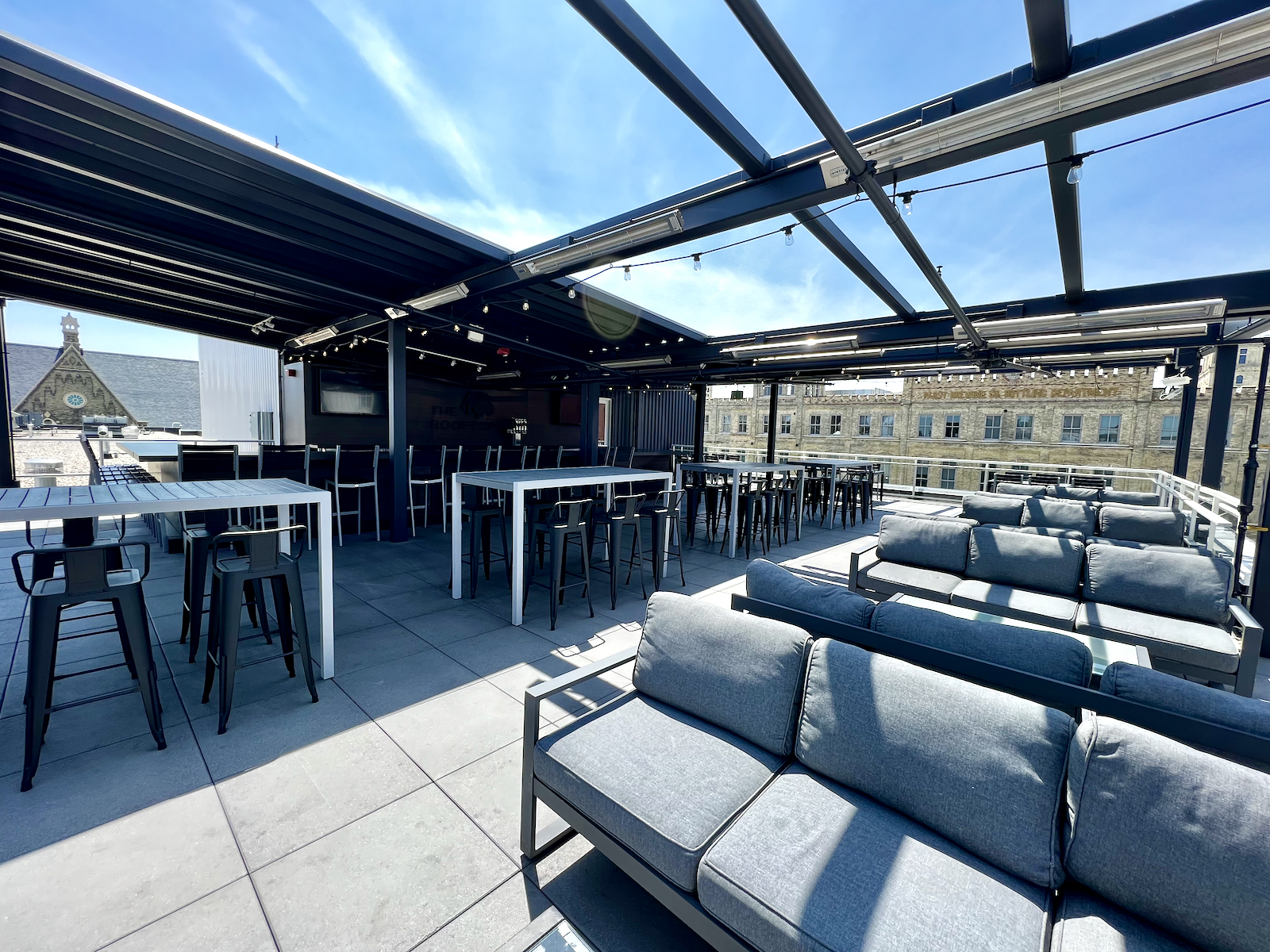 View of the Pilot Project rooftop patio