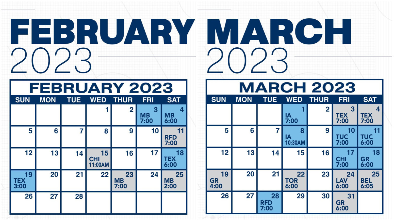 Here's the schedule for the 2022-23 Milwaukee Admirals season