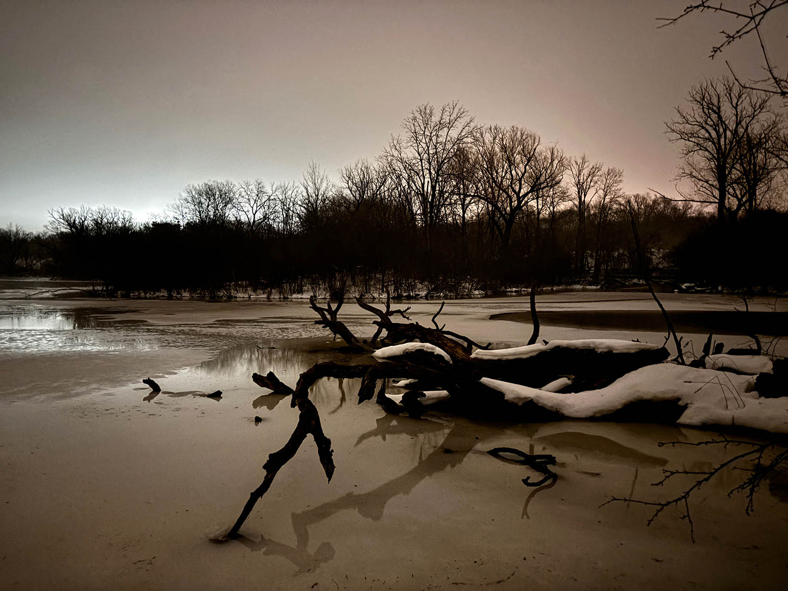 Mallard Lake at night