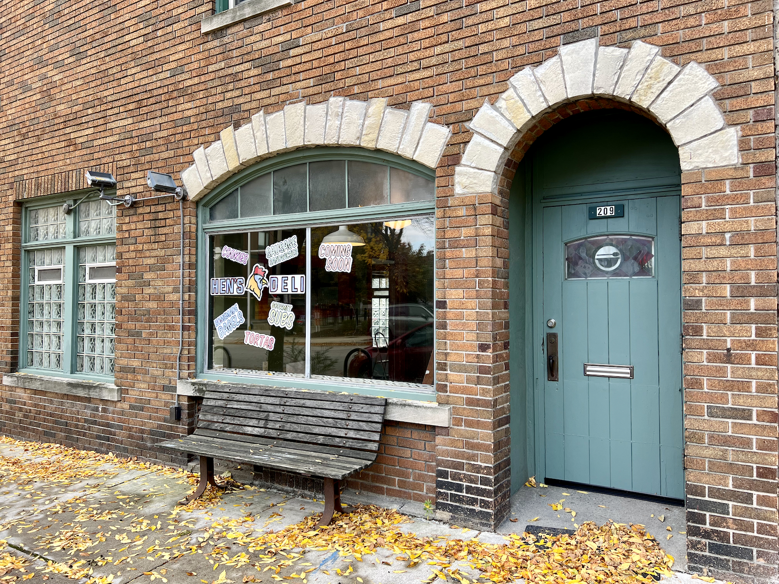 Exterior of Hen's Deli's new location