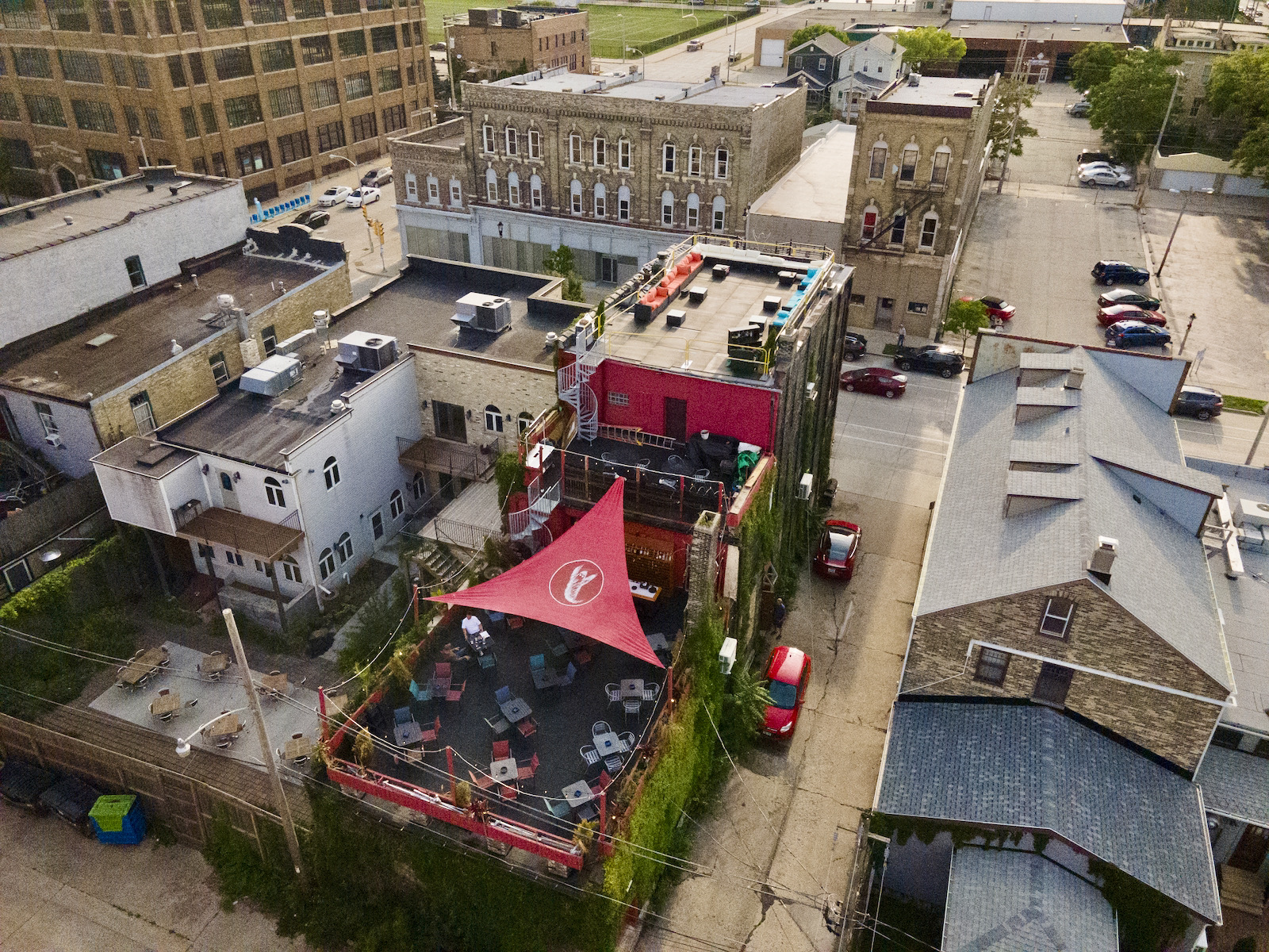 Aerial view of Shaker's Cigar Bar