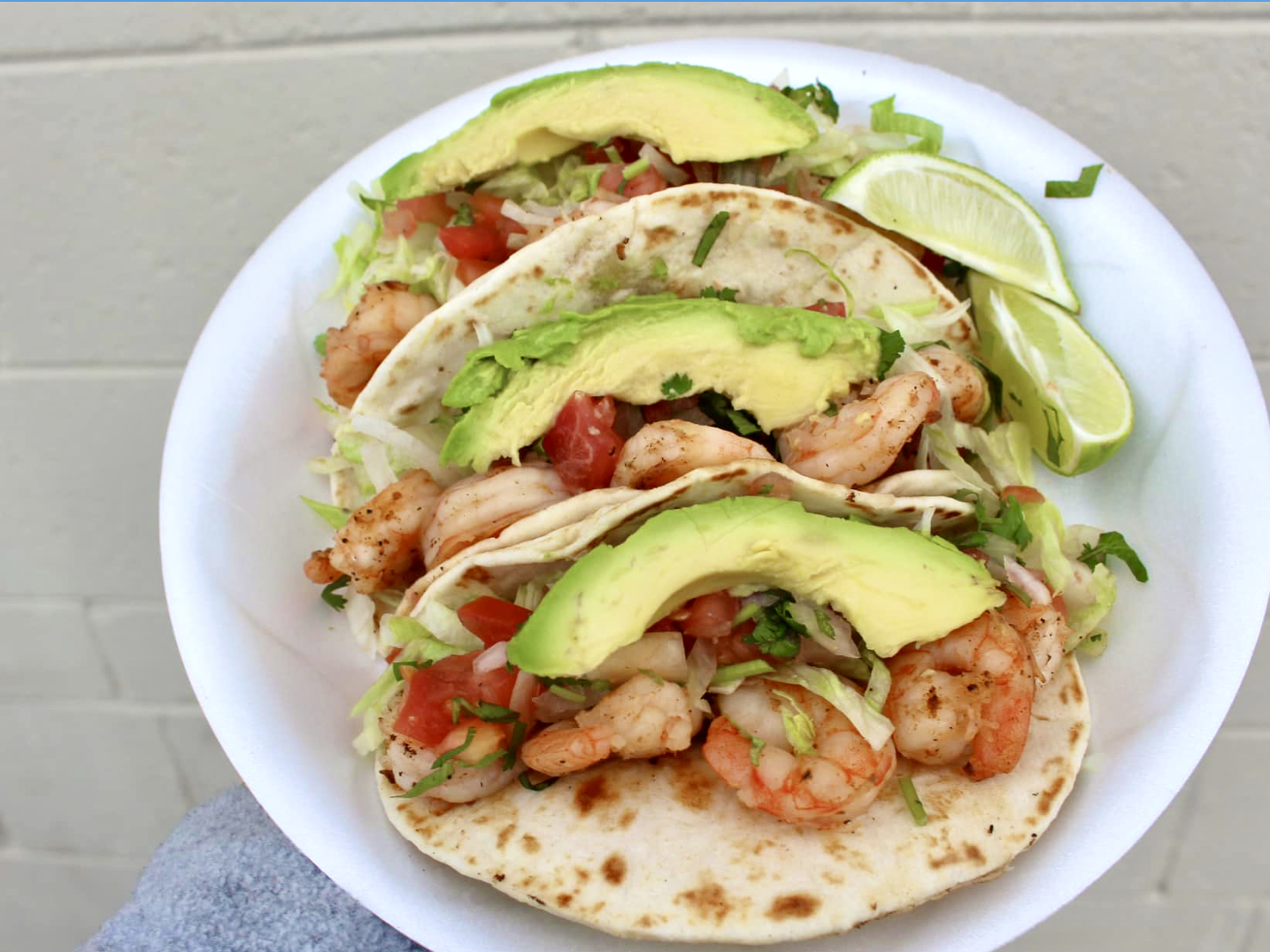 Mexi-Cali Grill's fresh shrimp tacos