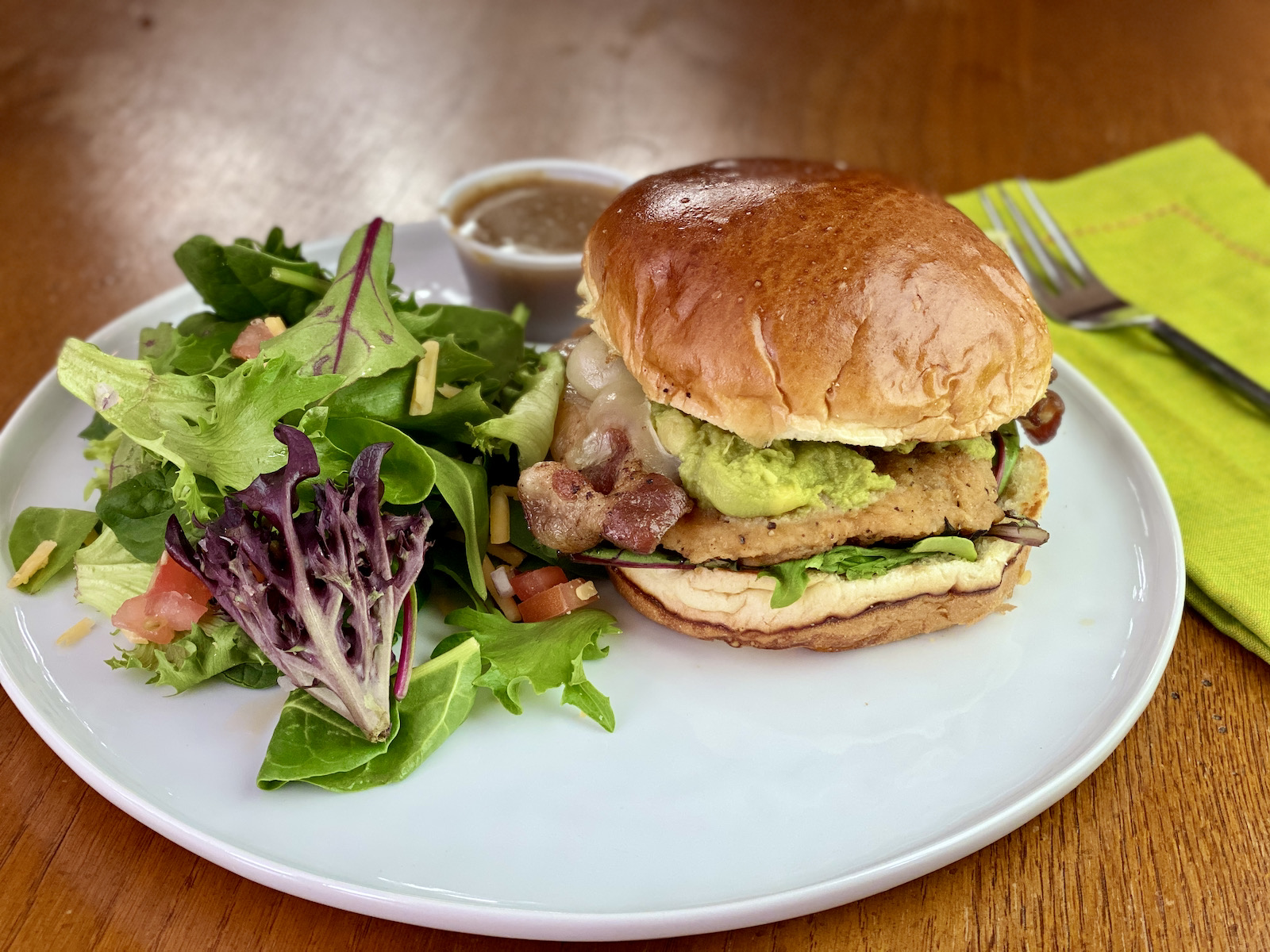 Guacamole BJ chicken sandwich