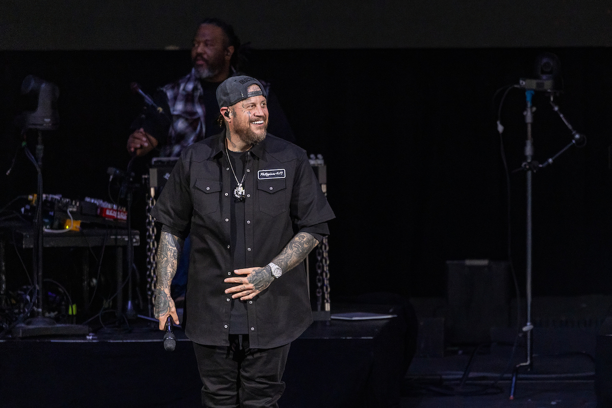 Jelly Roll performs at the American Family Insurance Amphitheater at Summerfest 2026. Photo by Dan Garcia.
