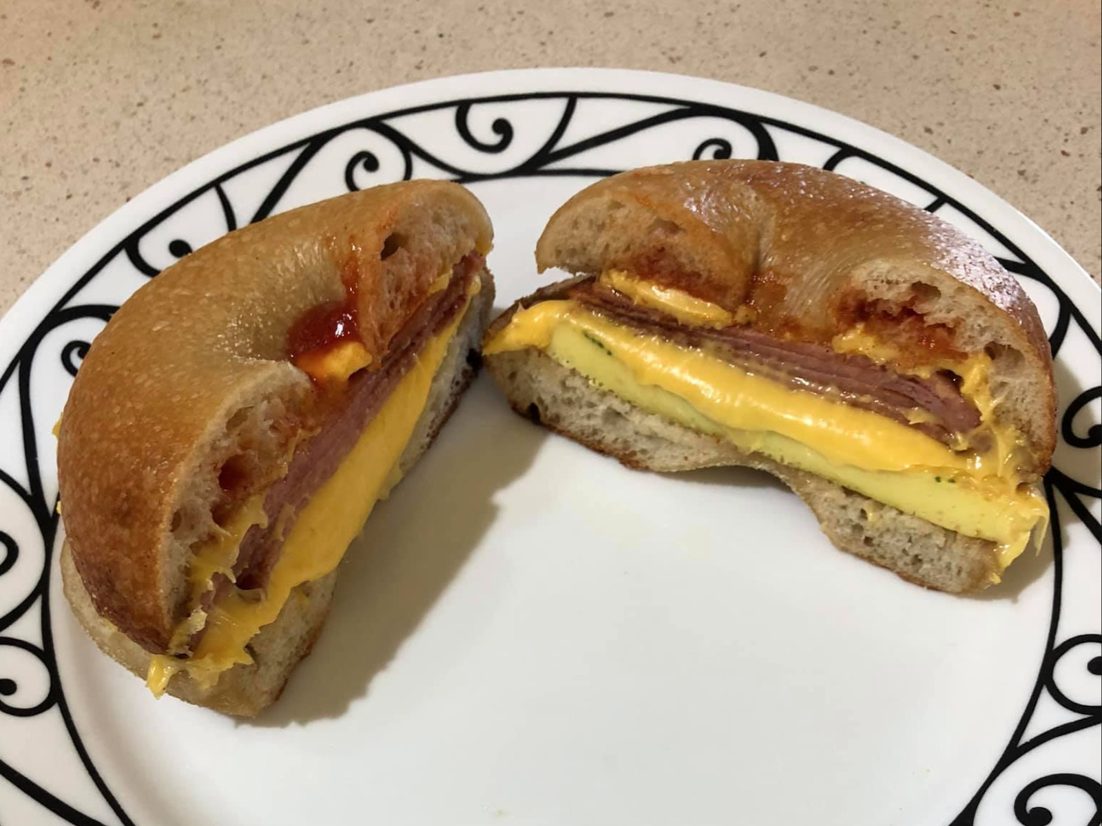 Allie Boy's bagel sandwich