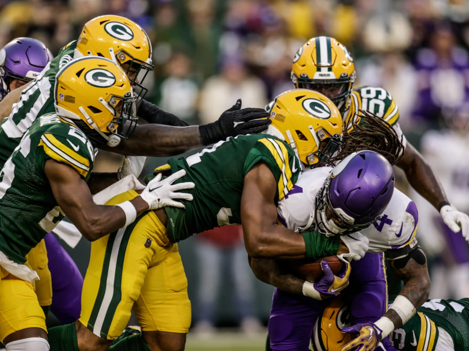 New year, new hope: 12 key images from the Pack's clutch crushing of the  Vikings