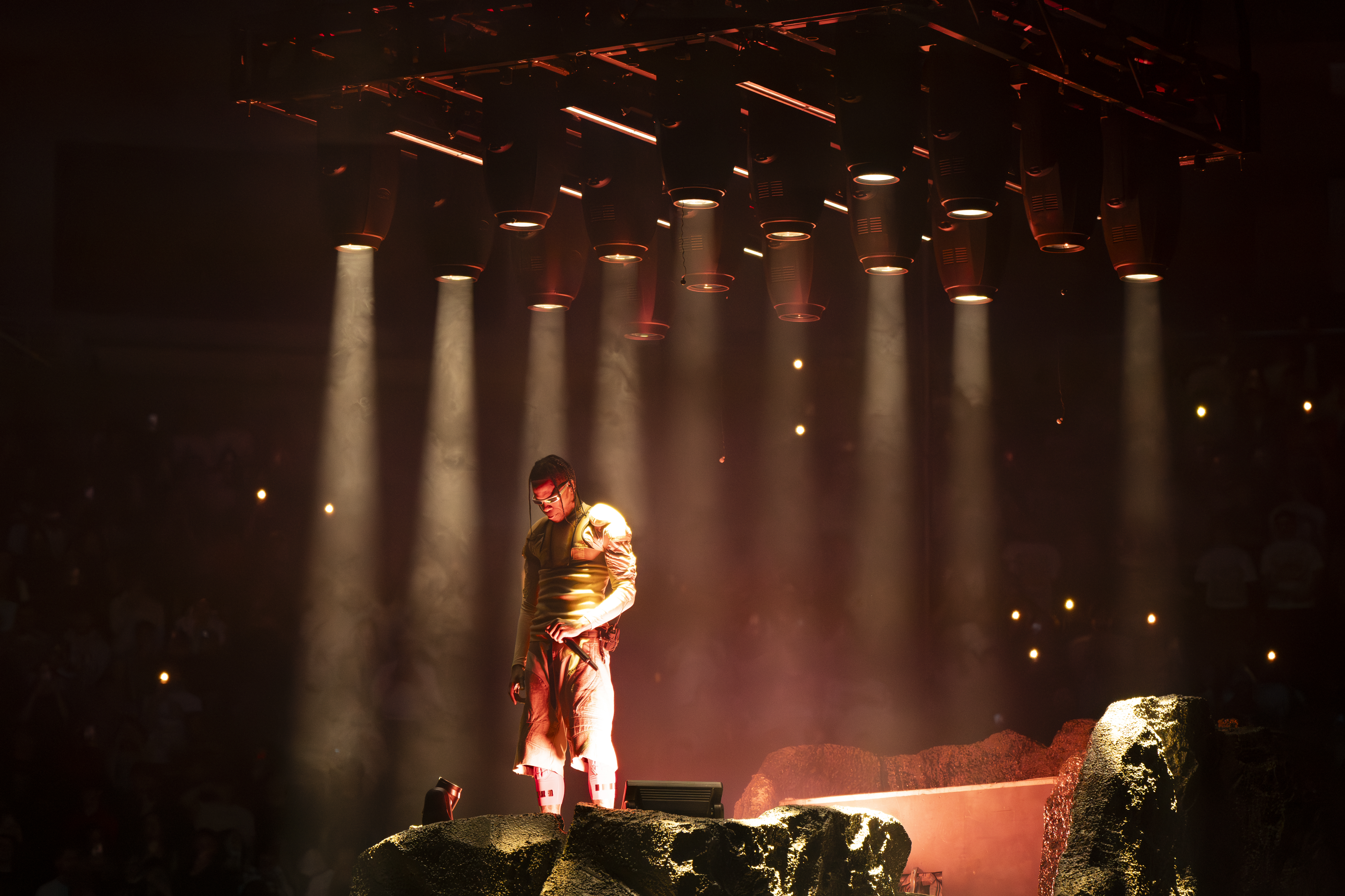 Travis Scott performs at Fiserv Forum on the 