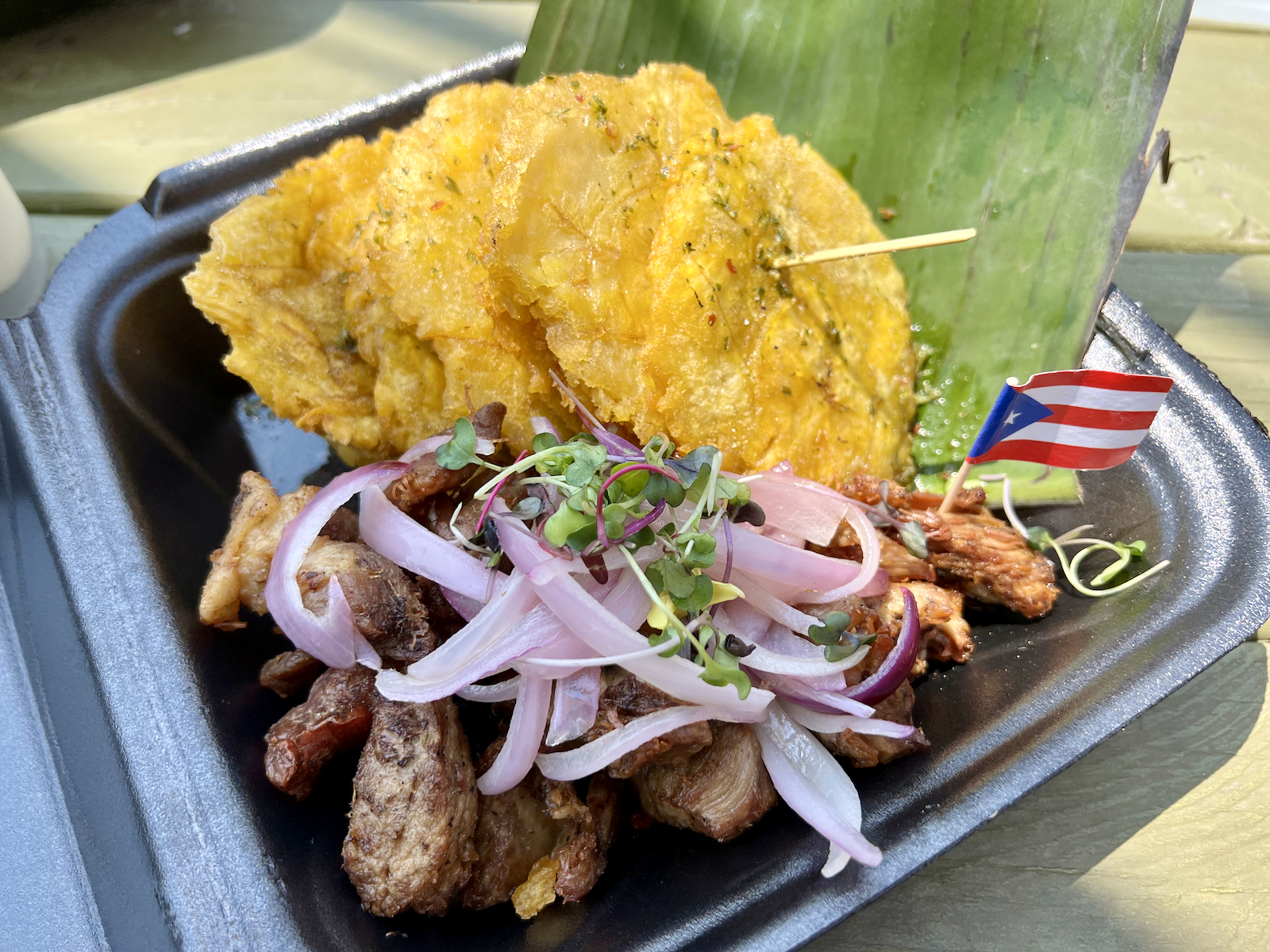 Carne Frita with tostones