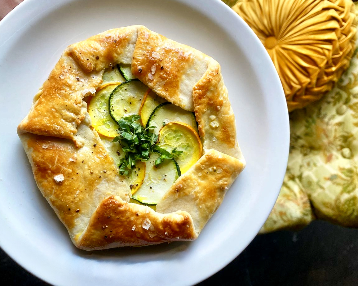 Three cheese and zucchini galette from The Grün Hexe