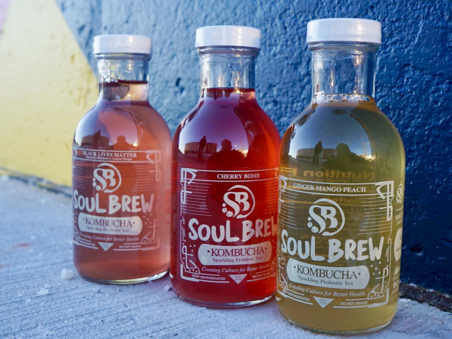 Soul Brew kombucha bottles