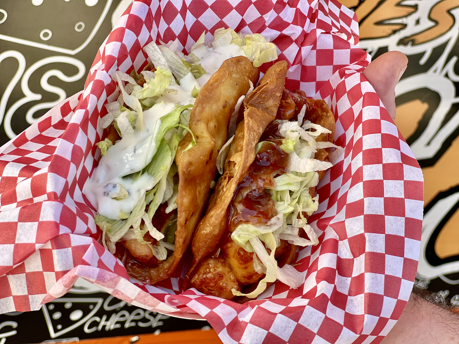Deep Fried Pickle Cheese Curd Tacos