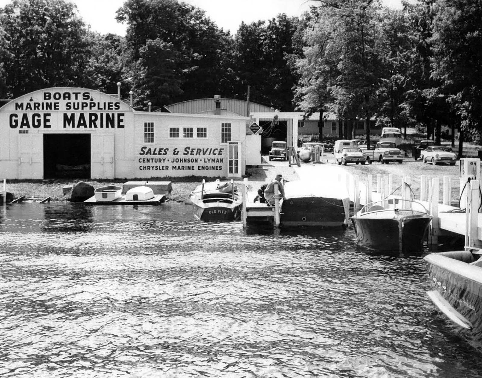 Gage Marine marina lakefront in Williams Bay.