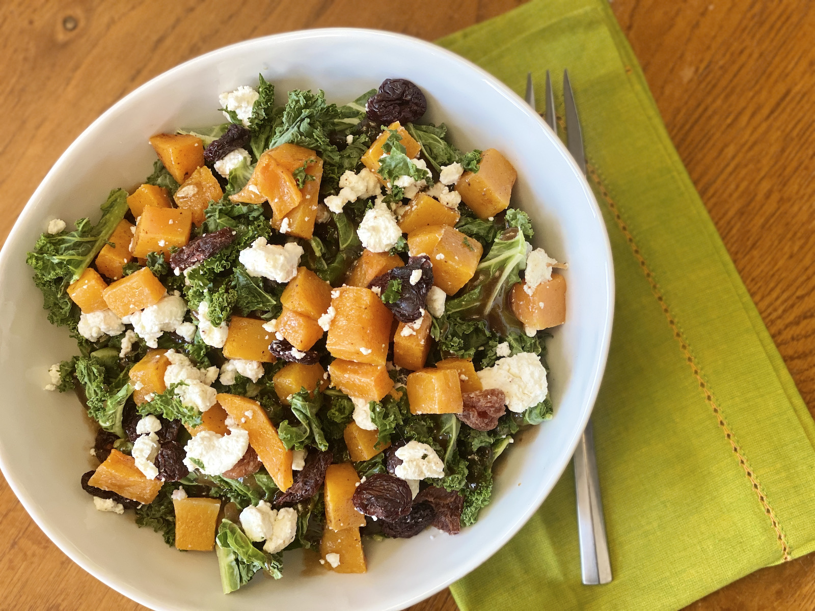 O'Lydia's kale butternut squash salad