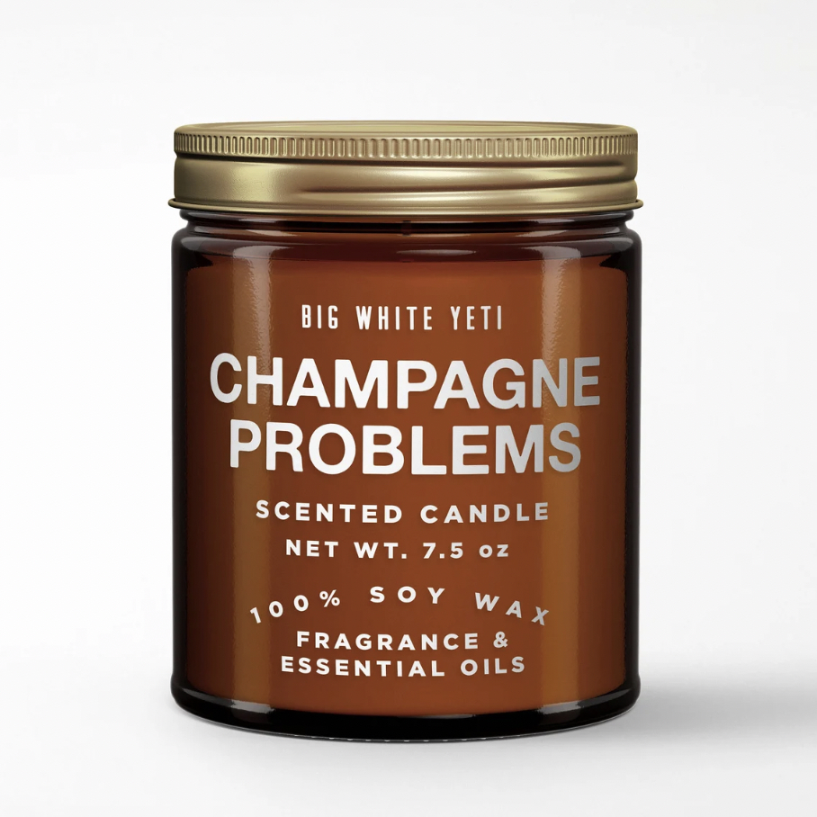 champagne problems candle