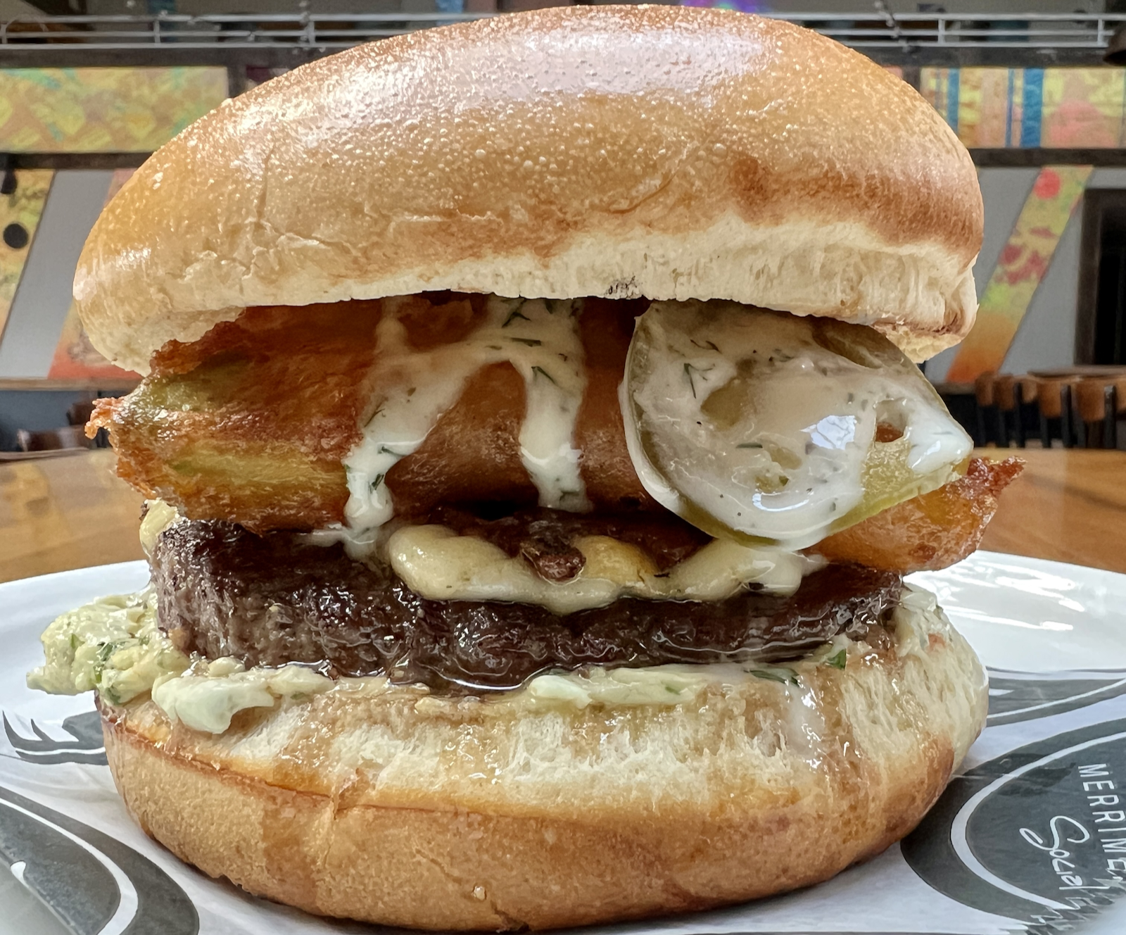 Lakefront's The Curd is the Word burger