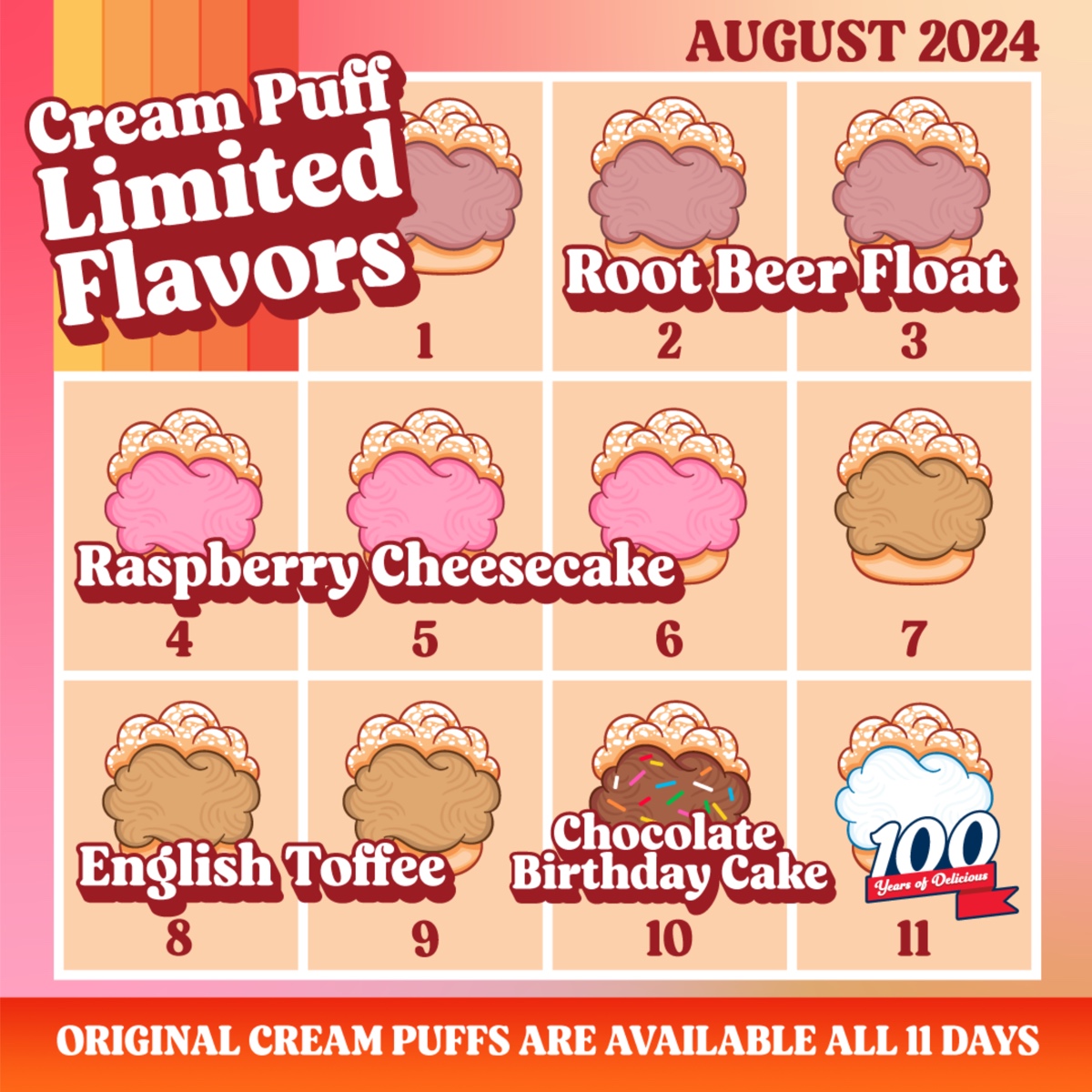 State Fair cream puff schedule