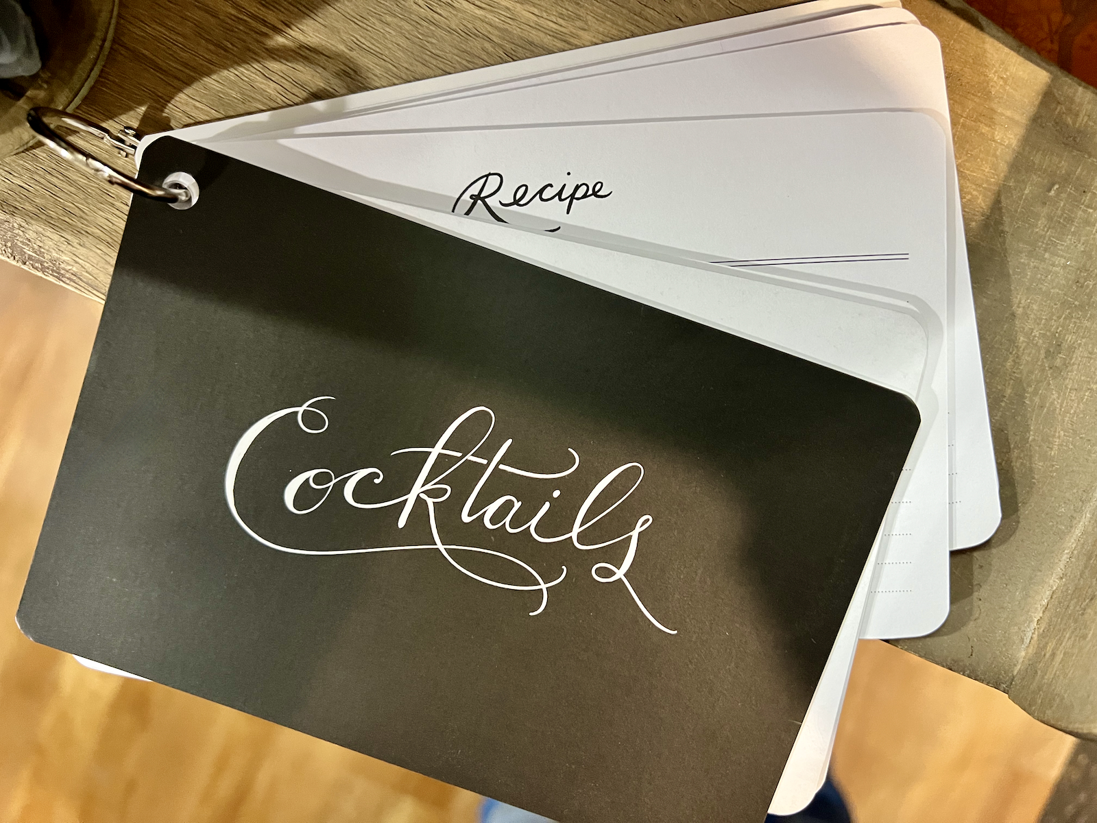 Cocktail recipe cards