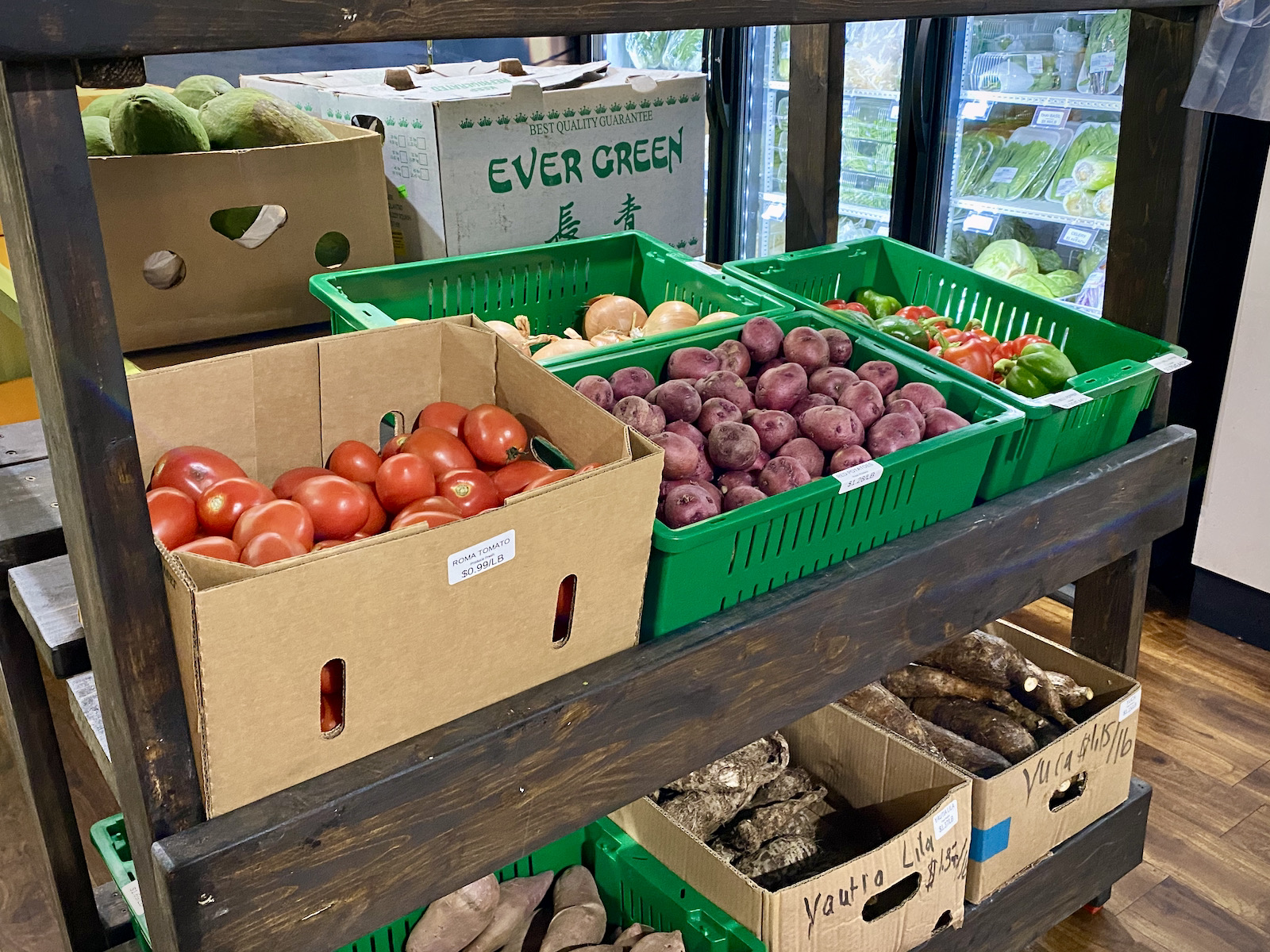 Boxes of produce