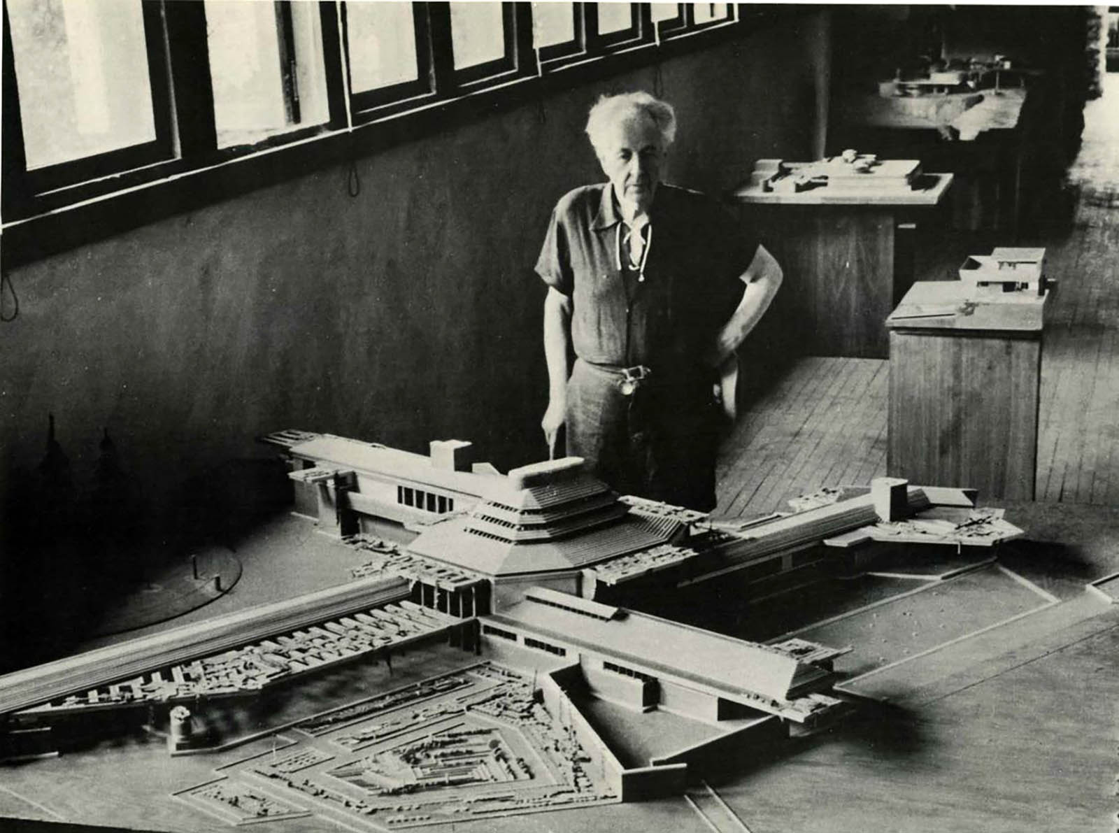 Wright with model