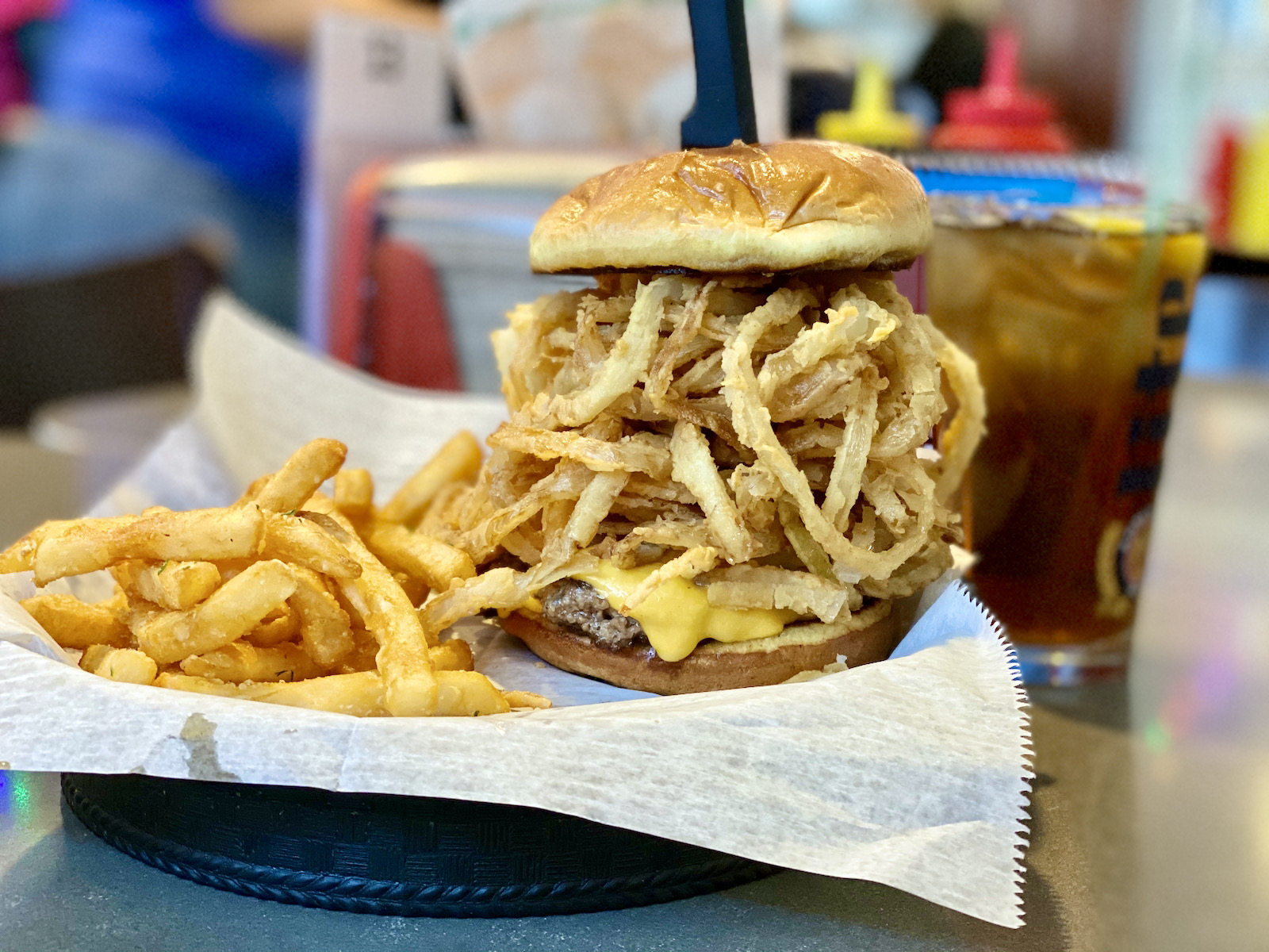 The Mean Jean burger at Fuzzy's