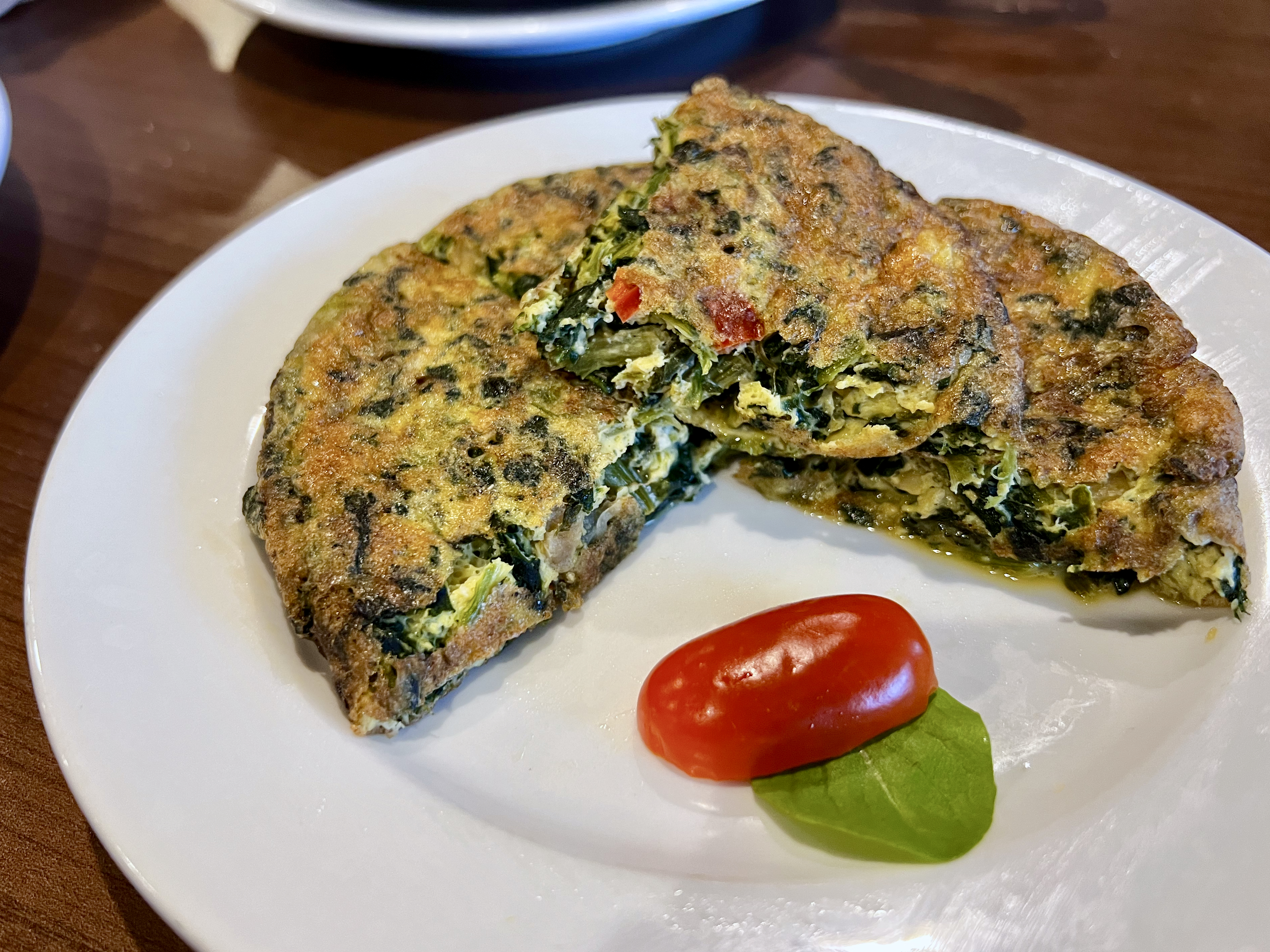 Argentine tortilla with spinach