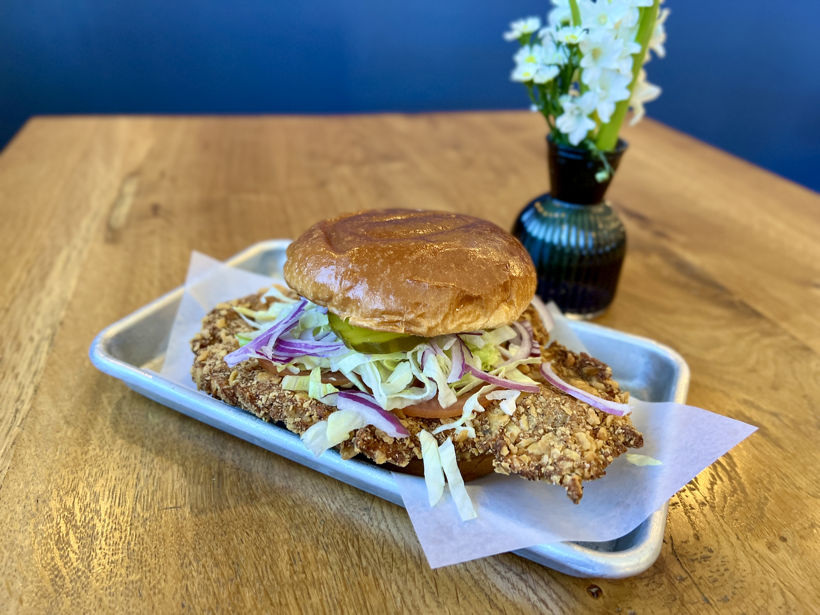 Pork tenderloin sandwich