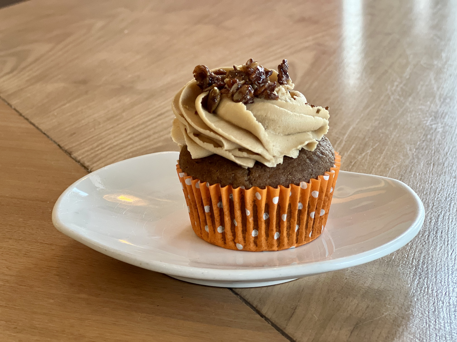 Pumpkin cookie butter cupcake