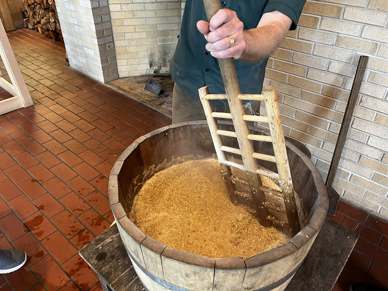 stirring mash