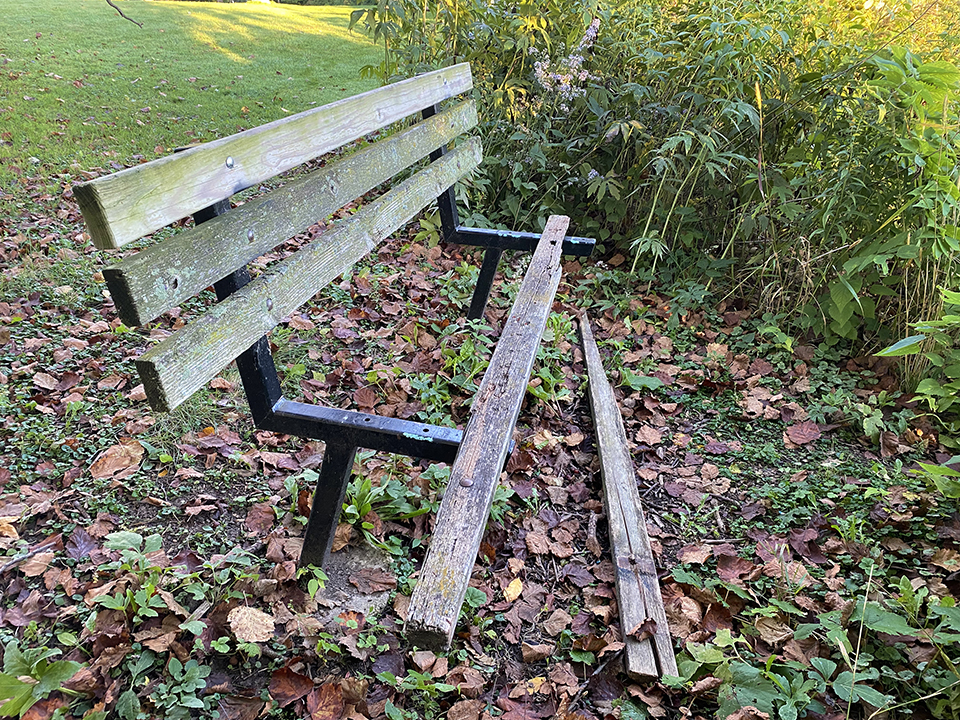 Broken bench