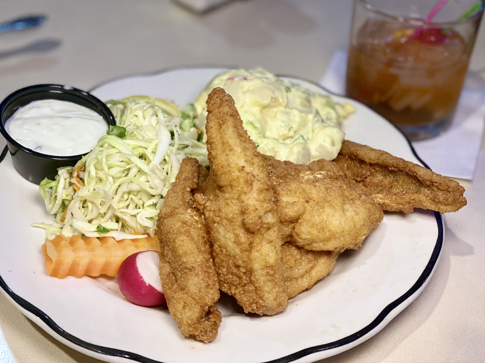 Lake perch dinner