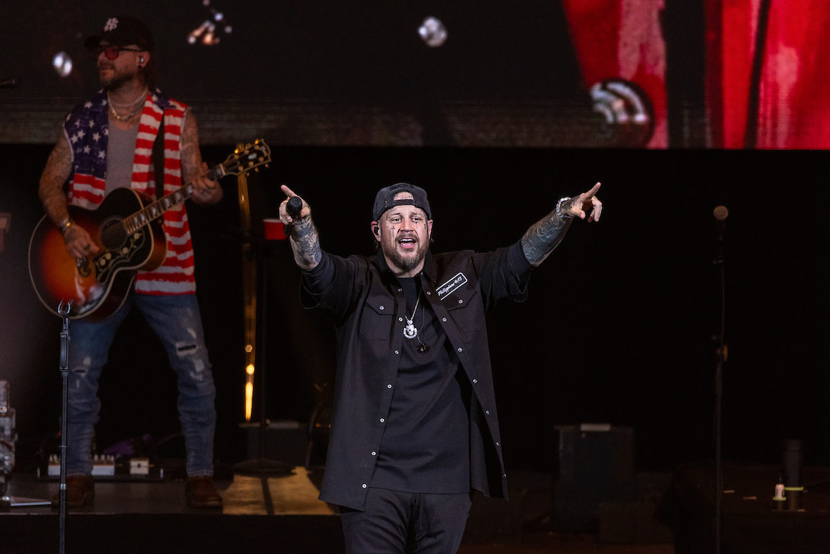 Jelly Roll performs at the American Family Insurance Amphitheater at Summerfest 2026. Photo by Dan Garcia.