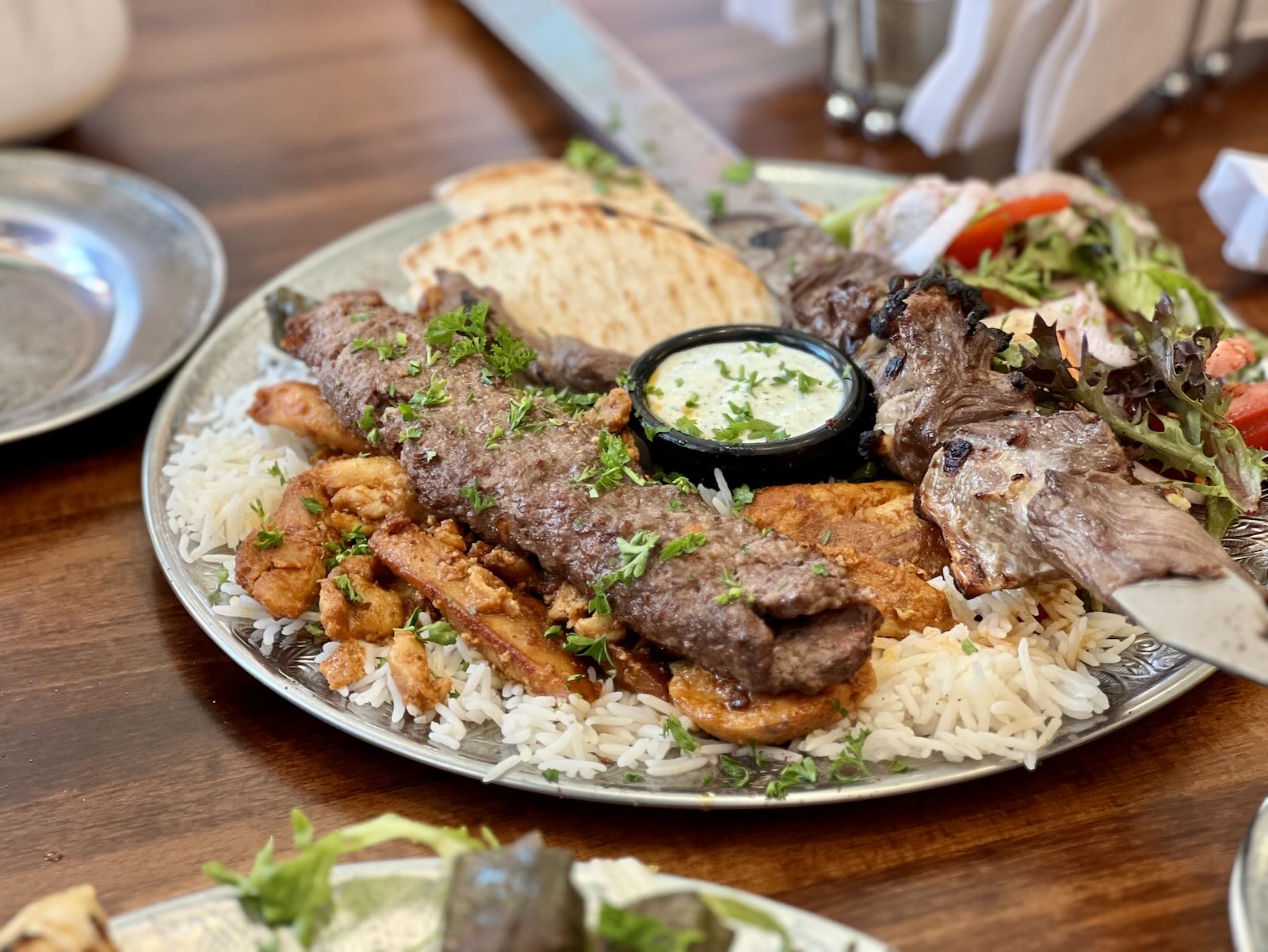 Kebab platter from Mediterranean Cuisine