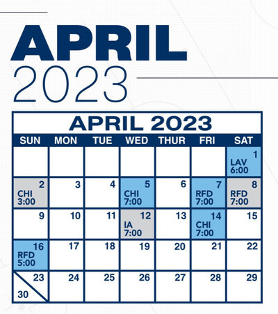 Here's the schedule for the 2022-23 Milwaukee Admirals season