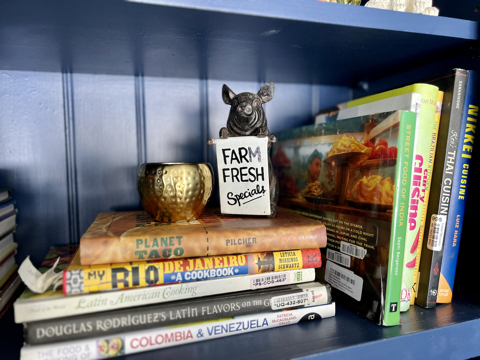 Farm Fresh pig with books