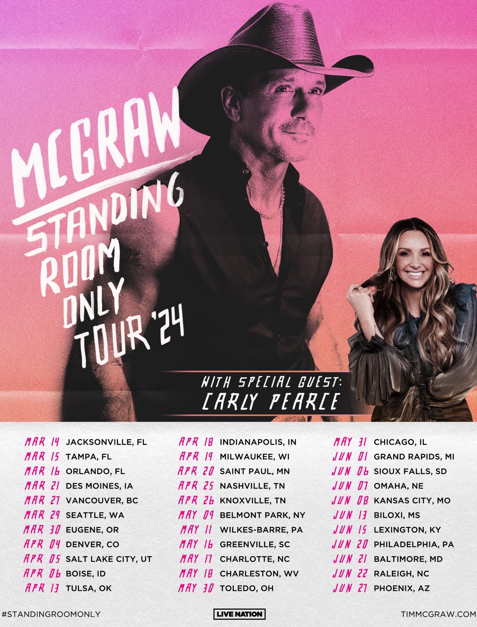 Tim McGraw will bring Standing Room Only Tour to Milwaukee in April 2024