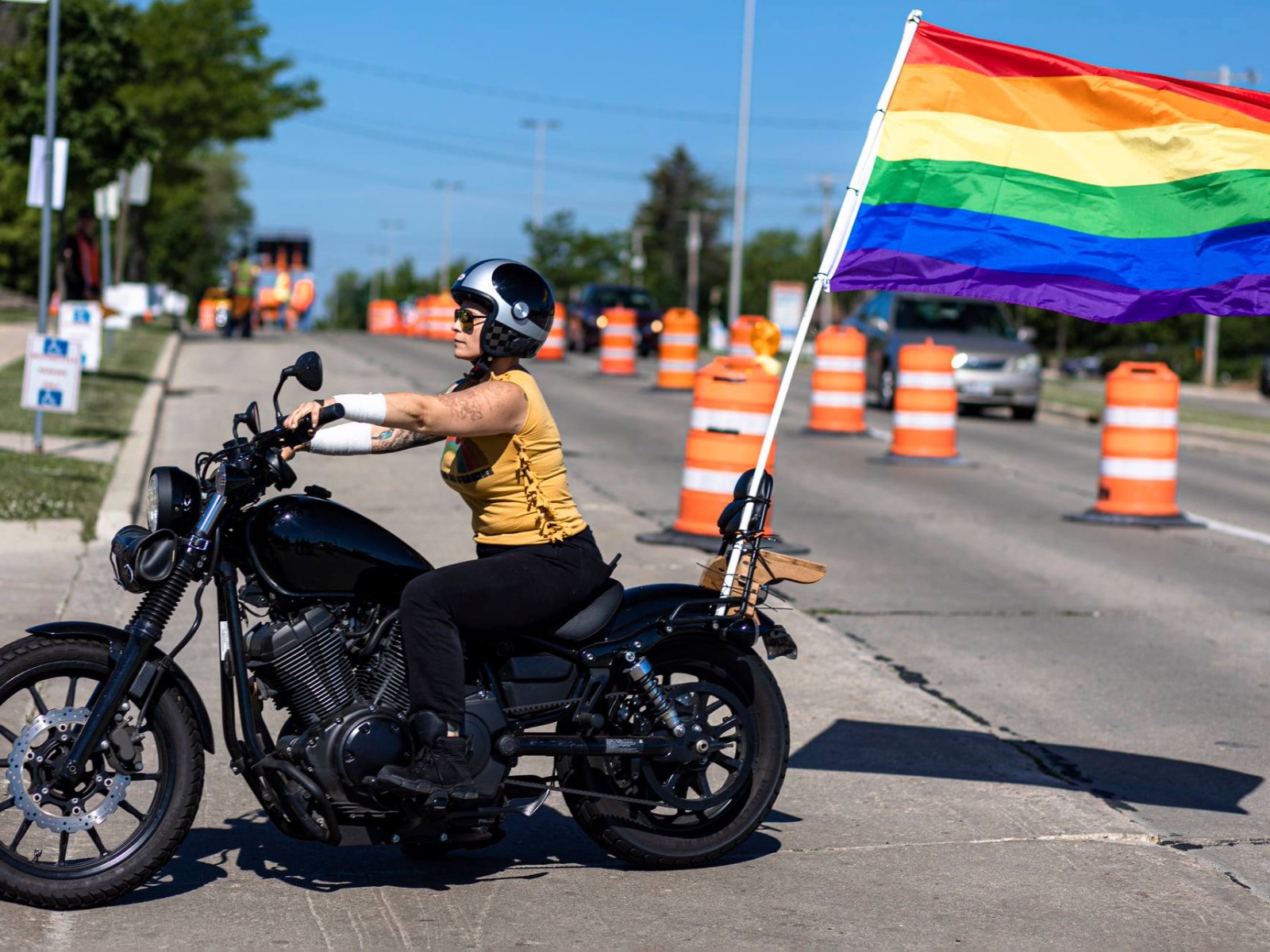 Motorcyclists show K-State pride during Harley Day, News