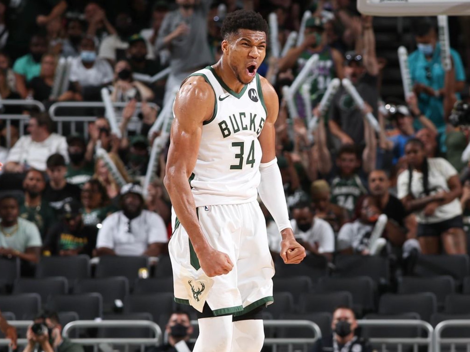 Giannis getting pumped