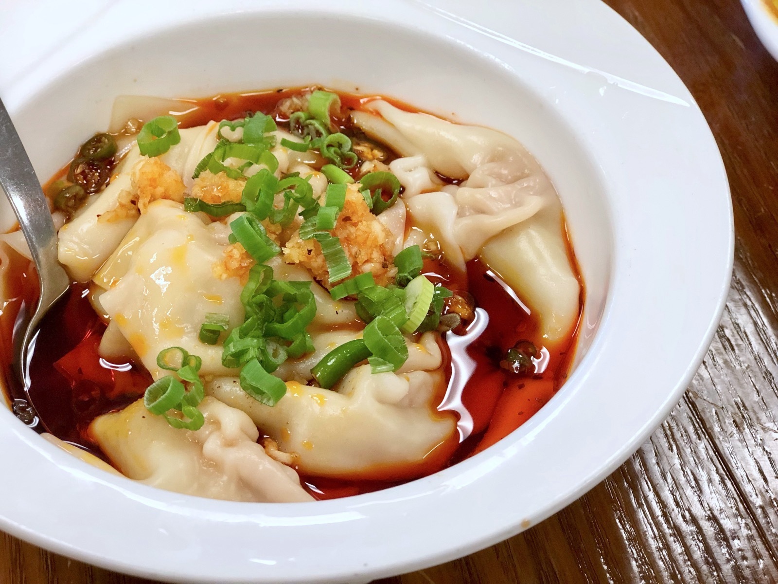 Szechuan pork dumplings from Sze Chuan