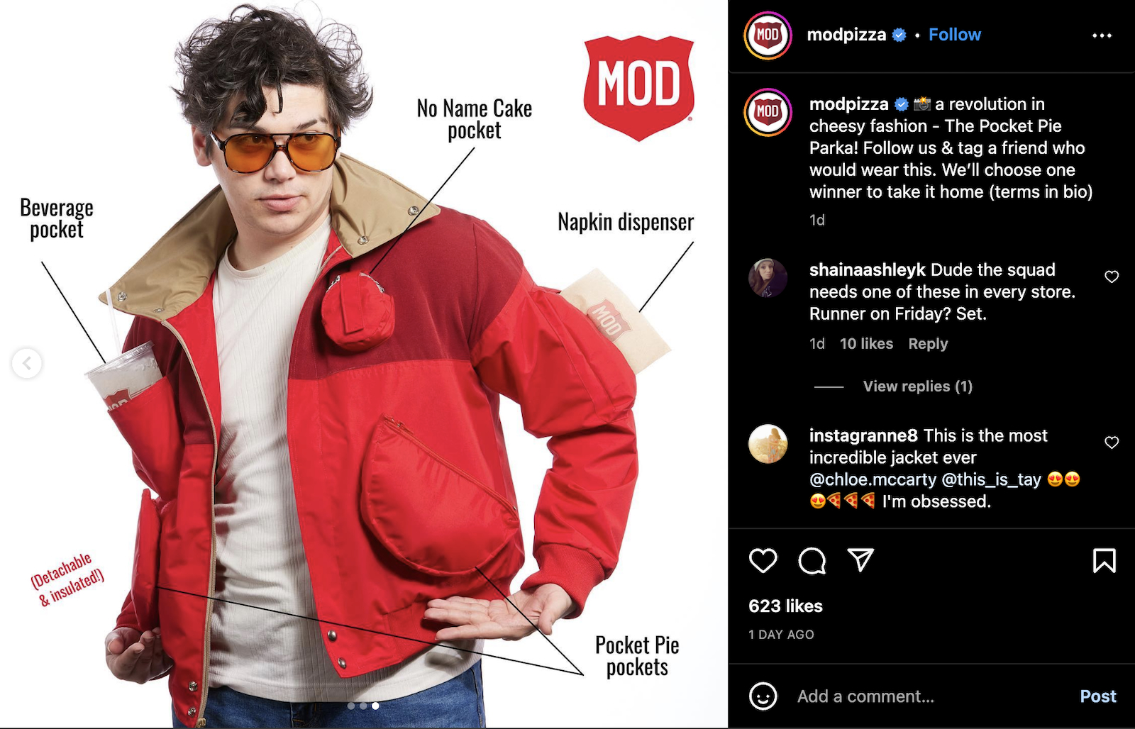 Mod Pizza Pocket Pie Parka