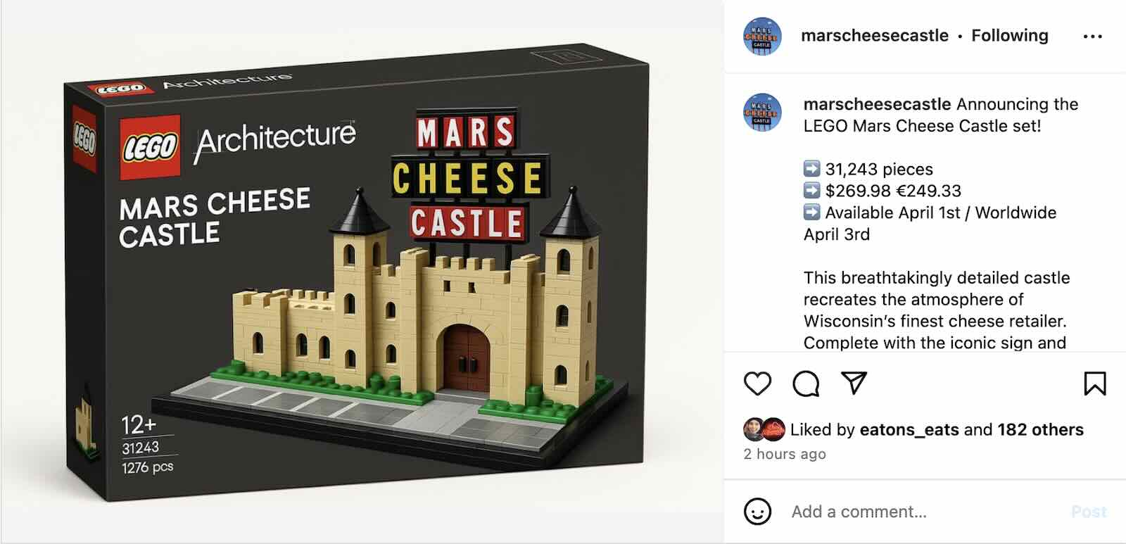 Mars Cheese Castle Legos